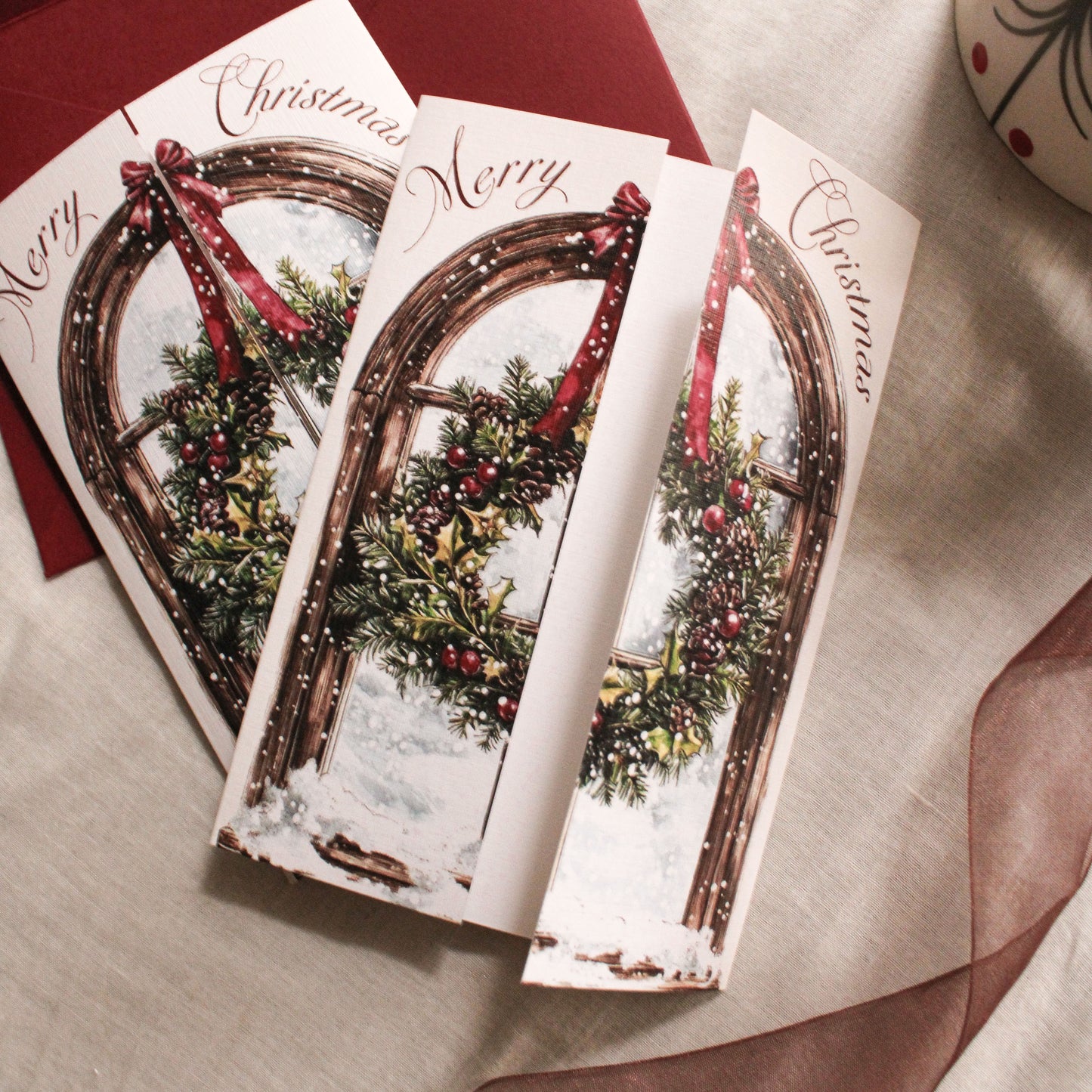 Gatefold Holiday Wreath (Set Of 5)