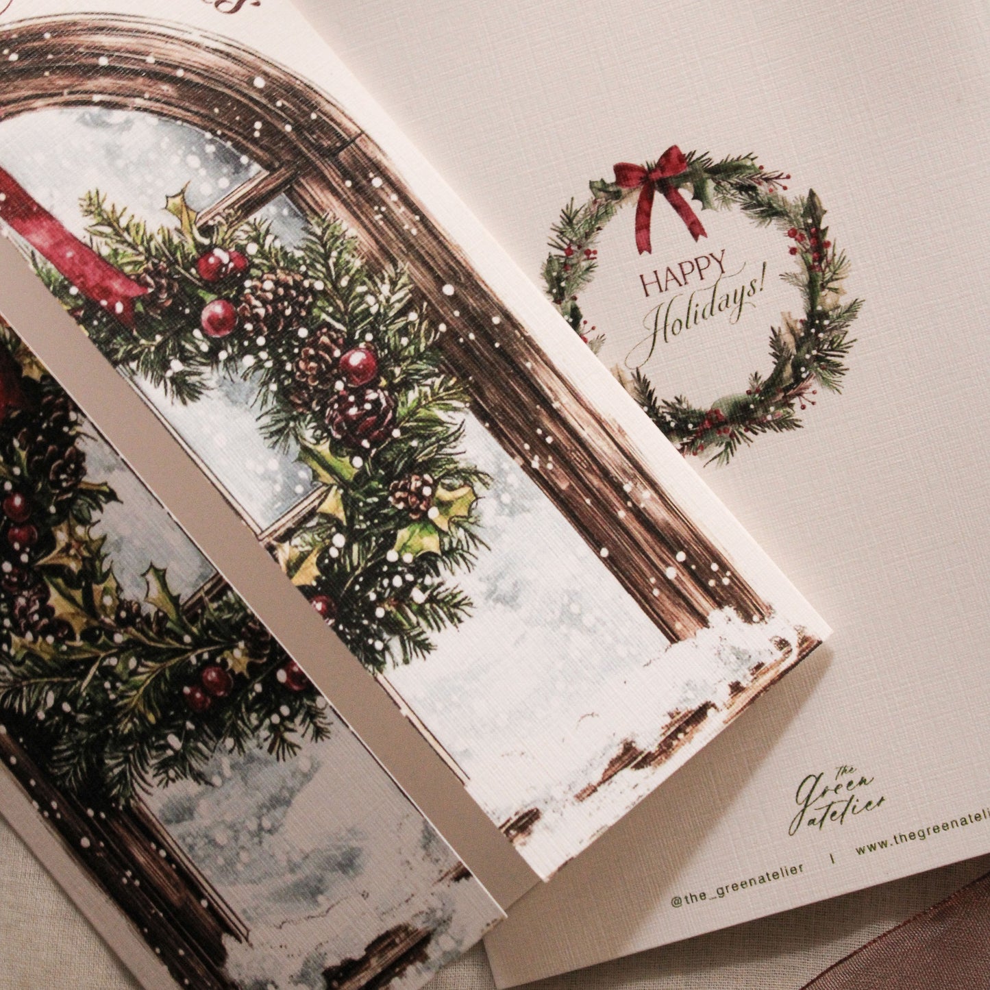 Gatefold Holiday Wreath (Set Of 5)