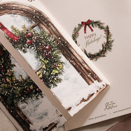 Gatefold Holiday Wreath (Set Of 5)