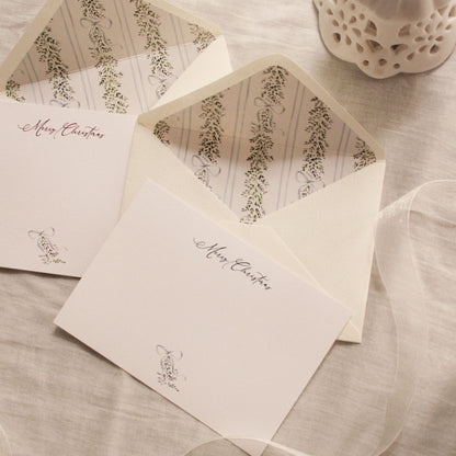 Mistletoe & Blue Bow (Set Of 5)