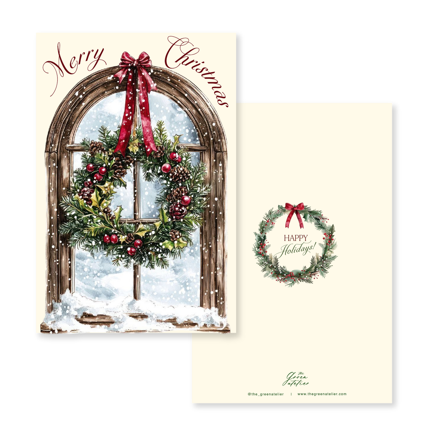 Gatefold Holiday Wreath (Set Of 5)