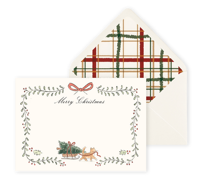 Ginger Cat Sleigh Ride (Set Of 5)